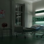 Empty Hospital at Bed Night