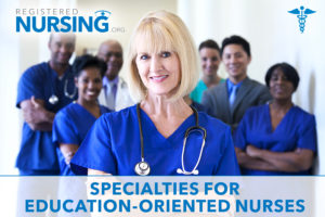 Nurse Educator standing in front of a group of nurses