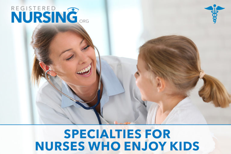 Pediatric nurse performing checkup on child