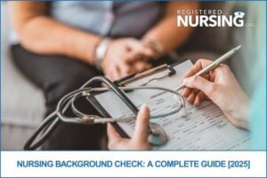 A nurse completes an intake form while sitting with a patient in an exam room.