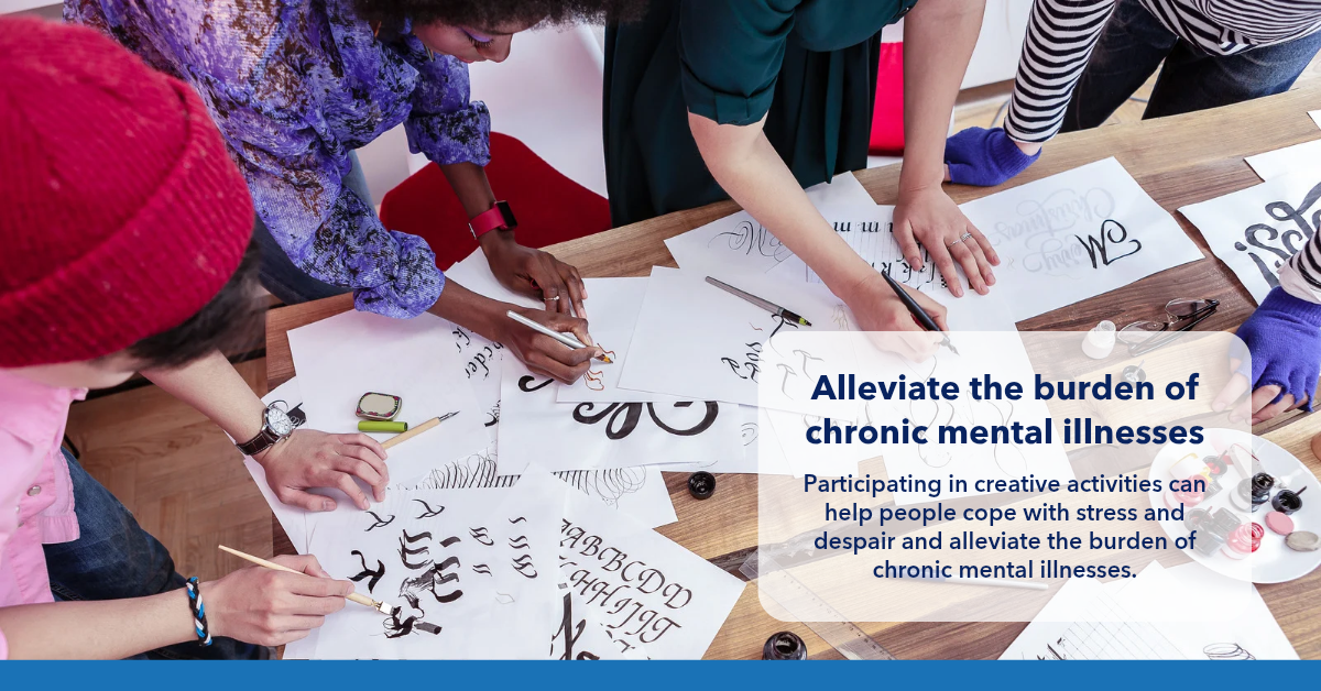 Participating in creative activities can help people with anxiety, and cope with stress.