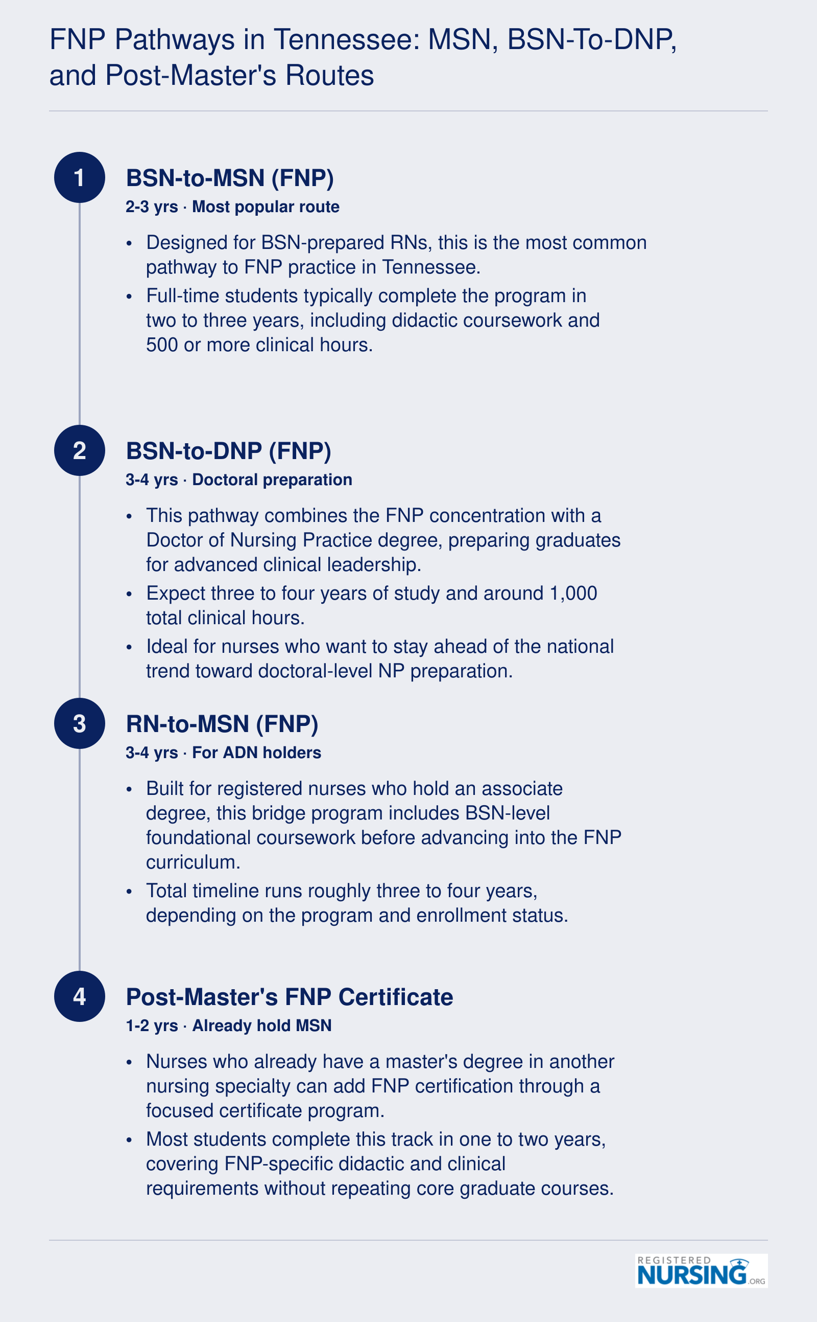 FNP Pathways in Tennessee: MSN, BSN-to-DNP, and Post-Master's Routes