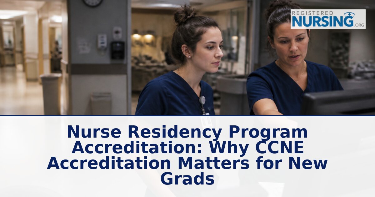 Nurse Residency Program Accreditation: Why CCNE Matters