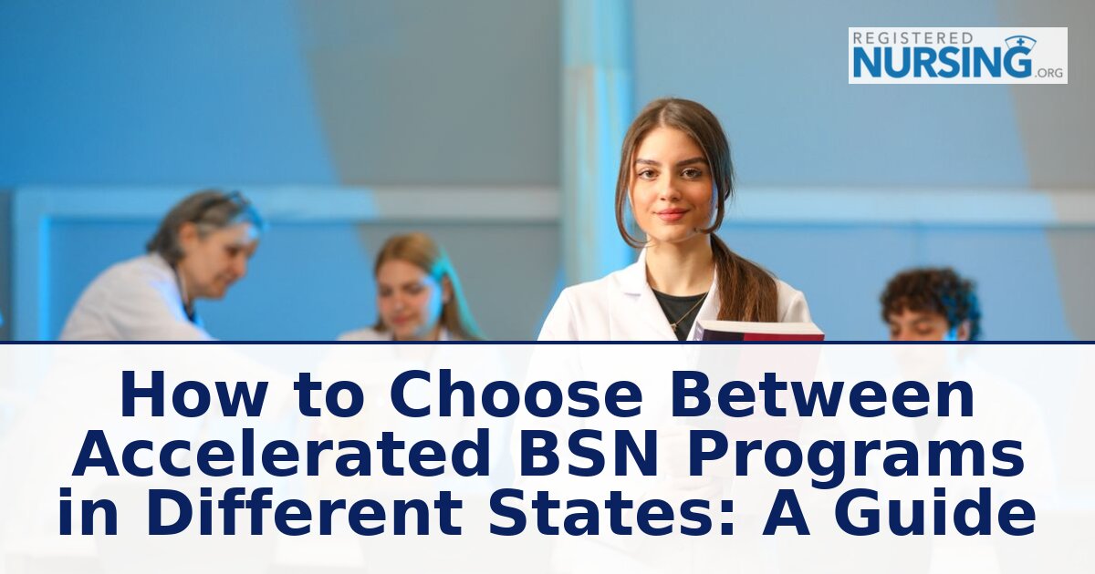 How to Choose an Accelerated BSN Program by State (2026)