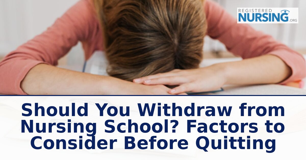 Should You Withdraw from Nursing School? Key Factors to Consider