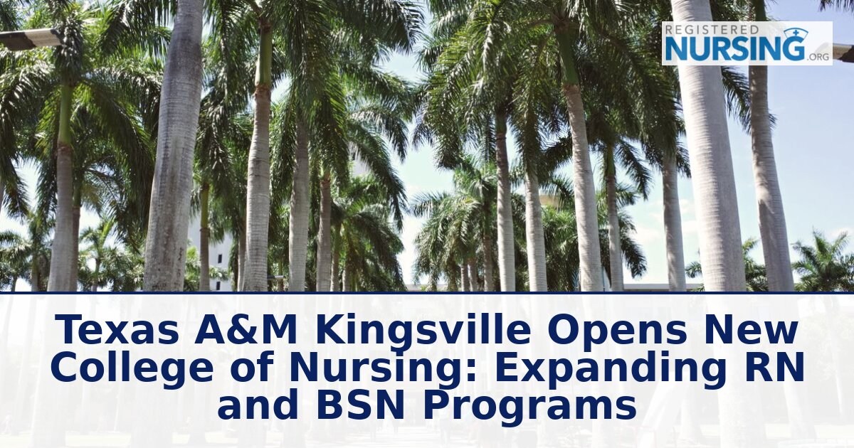 Texas A&M Kingsville College of Nursing: BSN & RN-BSN Guide 2026