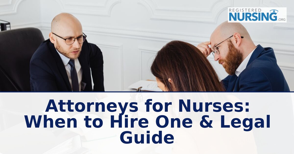 Attorneys for Nurses: When to Hire One & Legal Guide