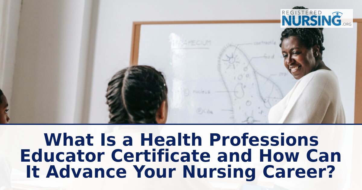 Health Professions Educator Certificate: CNE Career Guide