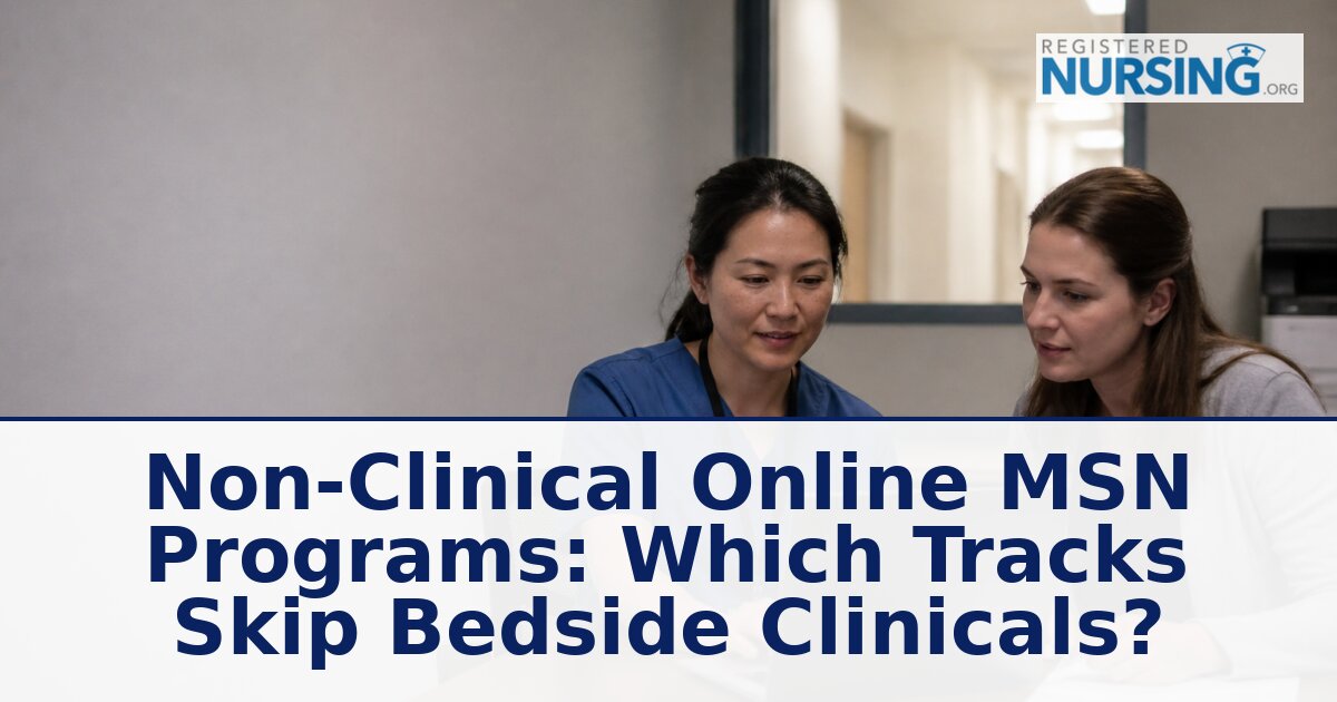 Non-Clinical Online MSN Programs: Tracks, Hours & Costs
